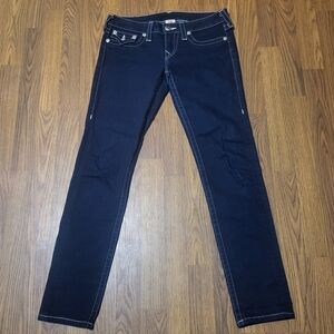 True Religion Julie Skinny Jeans Women’s 29 Dark Wash Low Rise Denim USA C95